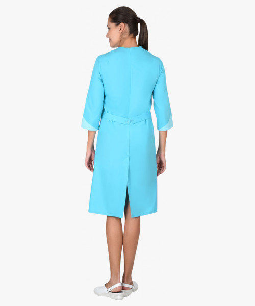 Халат СИРИУС-МАРЛЕН женский бирюзовый со светло-бирюзовым