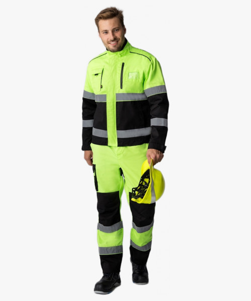 Костюм сигнальный (тк.Балтекс,210) п/к, лимонный/черный