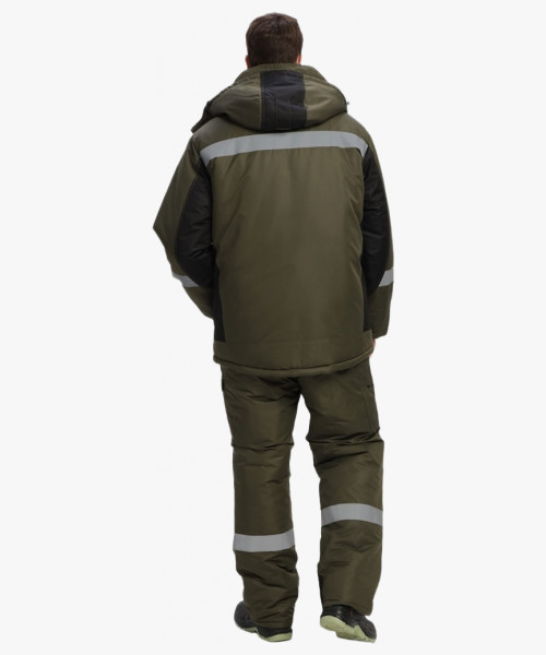 Костюм зимний Вектрон-2 СОП (тк.Таслан,135) п/к, хаки/черный