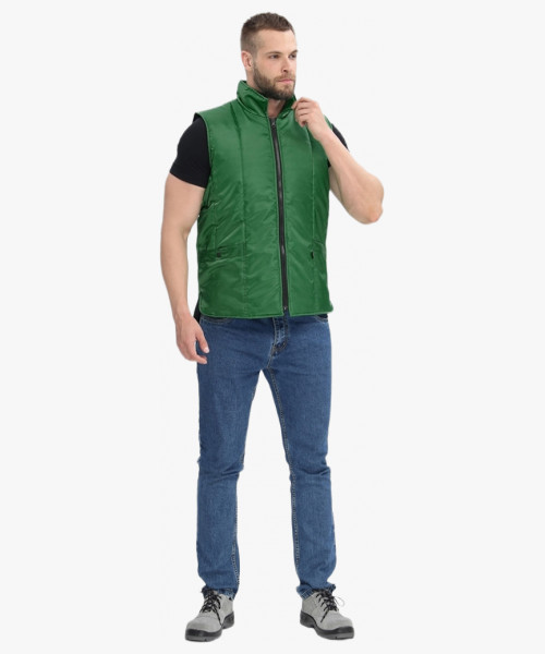 Жилет утепленный Универсальный (тк.Оксфорд), т.зеленый