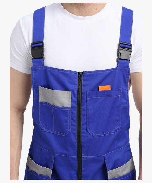 Костюм Драга-2 (тк.Смесовая МВО,240) п/к, васильковый/св.серый/оранжевый