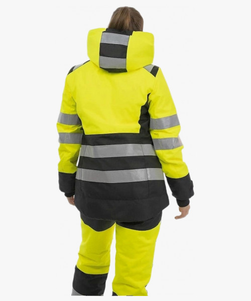 Куртка сигнальная женская зимняя Brodeks KW230, цвет жёлтый, чёрный