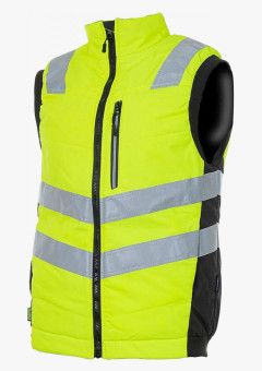 Жилет сигнальный утеплённый Brodeks KW111, цвет жёлтый, чёрный