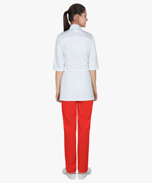 Костюм СИРИУС-БАРБАРА женский белый с красным