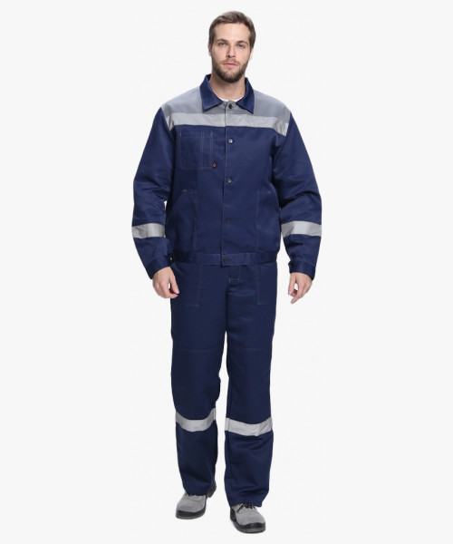 Костюм Лигор-2 СОП (тк.Смесовая,210) п/к, т.синий/серый