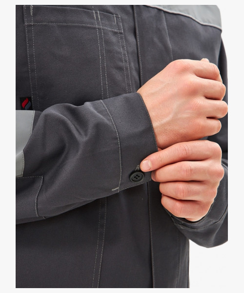 Костюм Липецк-1 СОП CH (тк.Смесовая,280) брюки, т.серый/св.серый