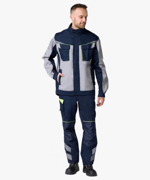 Куртка укороченная мужская PROFLINE SPECIALIST (тк.Смесовая,240), т.синий/серый