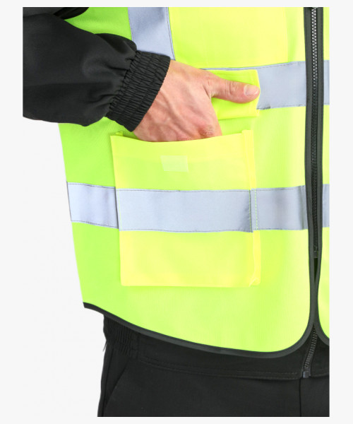 Жилет сигнальный ProfLineLeader СОП-4 (тк.Полиэфир,130), желтый