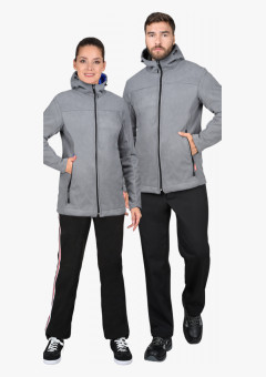 Куртка флисовая СИРИУС-ТЕХНО серая (флис дублированный)