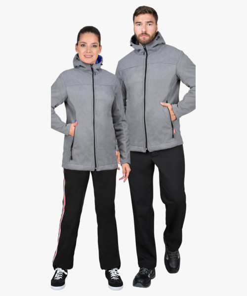 Куртка флисовая СИРИУС-ТЕХНО серая (флис дублированный)