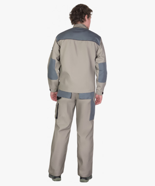 Костюм СИРИУС-СПБ куртка, брюки, песочный с серо-зеленым