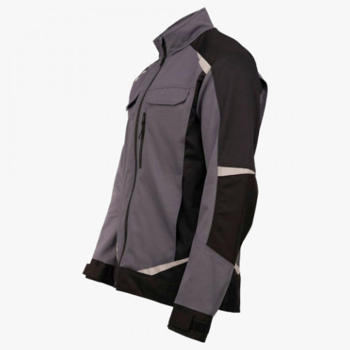 Куртка летняя мужская Brodeks KS202-C, 100% ХБ, цвет графит серый, чёрный