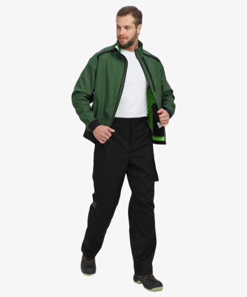 Куртка ProfLineLeader (тк.Софтшел), хаки/черный