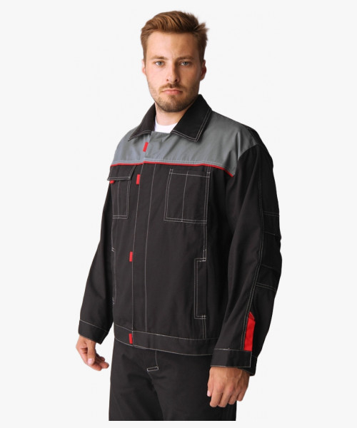 Костюм Флагман-Фаворит-1 (тк.Саржа,250) брюки, т.серый/серый