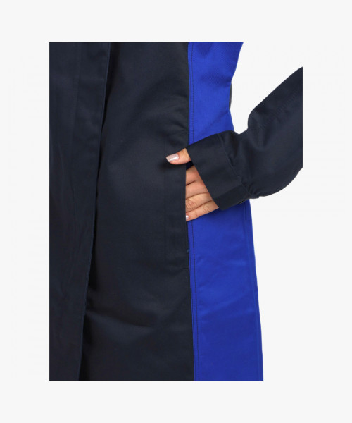 Халат женский ProfLineSpecialist (тк.Смесовая,240), т.синий/васильковый