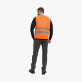 Жилет сигнальный ProfLineBase с пуговицами и карманами (тк.Полиэфир,100), оранжевый
