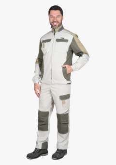 Куртка СИРИУС-КАСПИЙ молочная с оливой и песочным и СОП