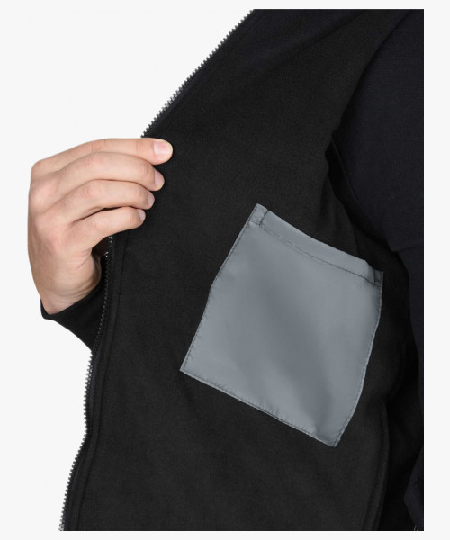 Жилет СИРИУС-ЕВРОПА удлиненный (на подкладке флис черный) графит