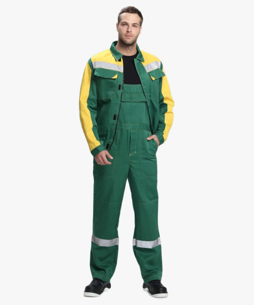 Костюм Сфера NEW (тк.Смесовая,210) п/к, зеленый/желтый