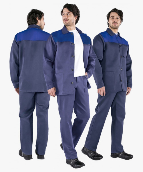 Костюм Стандарт (тк.Смесовая,210) брюки, т.синий/васильковый