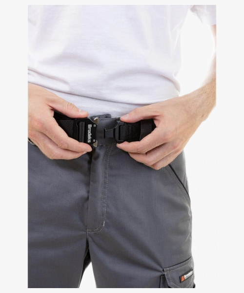 Ремень Brodeks KM102 + стрейч, цвет чёрный, длина 140 см