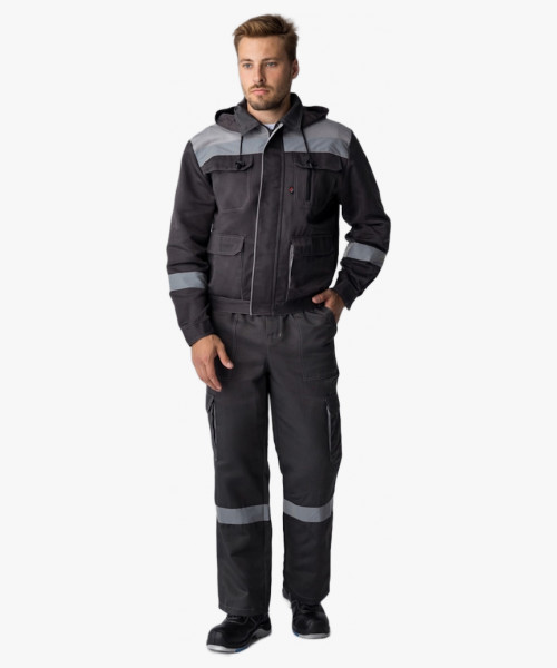 Костюм Титан-2 СОП IMP (тк.Смесовая,210) п/к, т.серый/св.серый