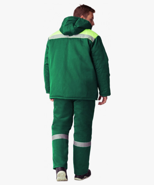 Костюм зимний Партнер NEW (Смесовая, 210) п/к, зеленый/лимон