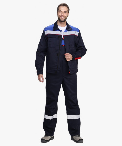 Костюм Флофт-2 СОП У. (тк.Смесовая,210) п/к, т.синий/васильковый/красный