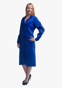 Халат женский Рабочий (тк.Смесовая,210), васильковый