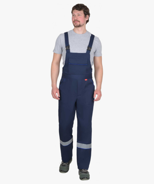 Костюм СИРИУС-МАСТЕР-РОСС куртка кор., п/к, тёмно-синий с васильковым и СОП