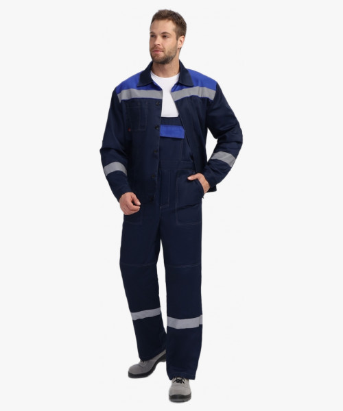 Костюм Лигор-2 Премиум СОП (тк.Смесовая,240) п/к, т.синий/васильковый