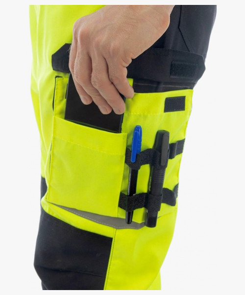 Брюки сигнальные Brodeks KS309, цвет жёлтый, чёрный