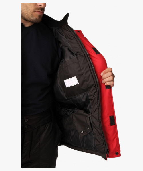 Куртка зимняя Европа (Дюспо), красный/черный