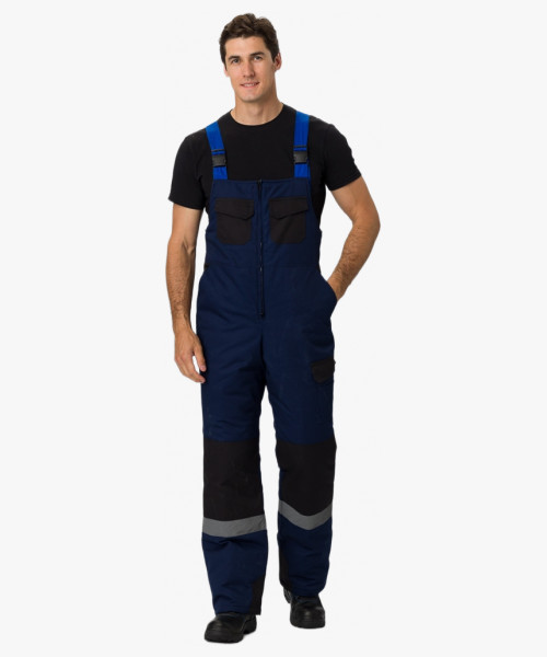 Костюм зимний Вектрон-2 СОП (тк.Смесовая,240) п/к, т.синий/черный/васильковый