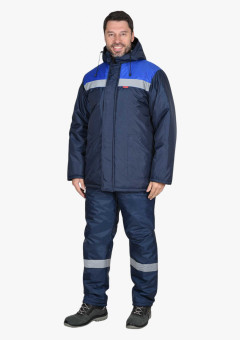 Костюм СИРИУС-РОСТ-НОРД куртка, п/к, т-синий с васильковым