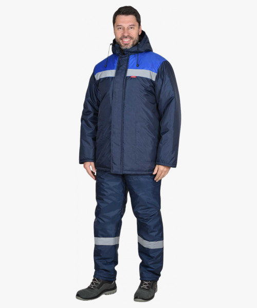 Костюм СИРИУС-РОСТ-НОРД куртка, п/к, т-синий с васильковым