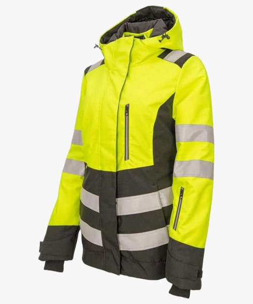Куртка сигнальная женская зимняя Brodeks KW230, цвет жёлтый, чёрный