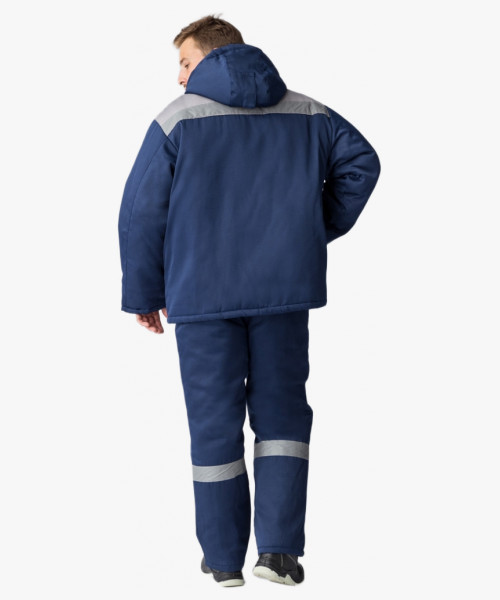 Куртка зимняя Экспертный-Люкс NEW (Смесовая, 210), темно-синий/серый