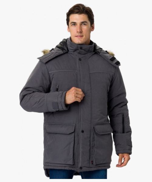 Куртка зимняя Аляска-Люкс (тк.Карелия), серый