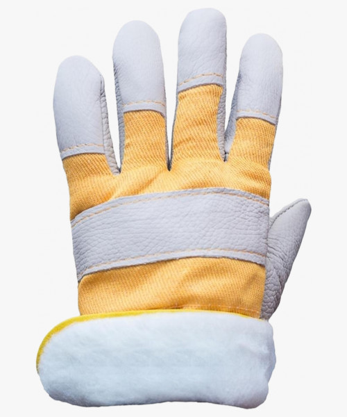 Перчатки кожаные комбинированные утепленные (синтепон)