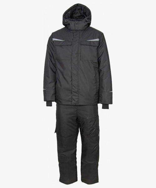 Костюм рабочий зимний Brodeks KW603, куртка, брюки, цвет чёрный