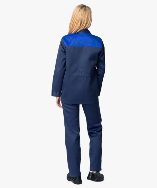 Костюм женский NEW (тк.Смесовая,210) брюки, т.синий/васильковый