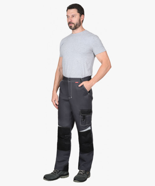 Брюки СИРИУС-ФАВОРИТ-МЕГА серый с черным