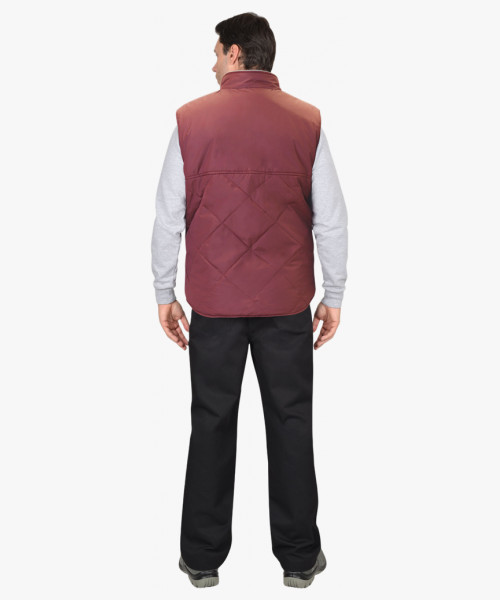 Жилет СИРИУС-ЕВРОПА удлиненный (на подкладке флис) бордовый