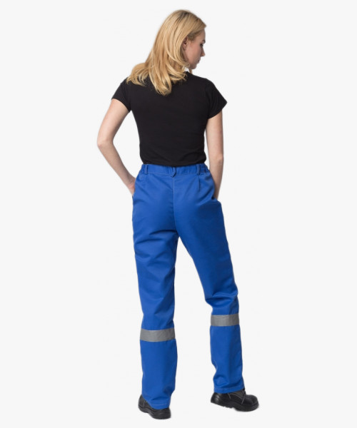 Костюм женский Весна-1 СОП NEW (тк.Смесовая,210) брюки, васильковый/серый