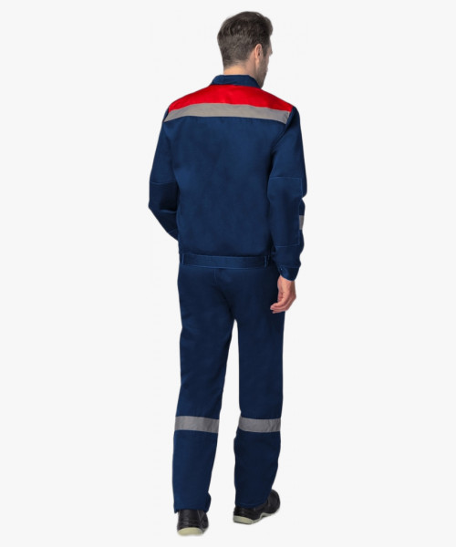 Костюм Лигор-1 СОП (тк.Смесовая,210) брюки, т.синий/красный