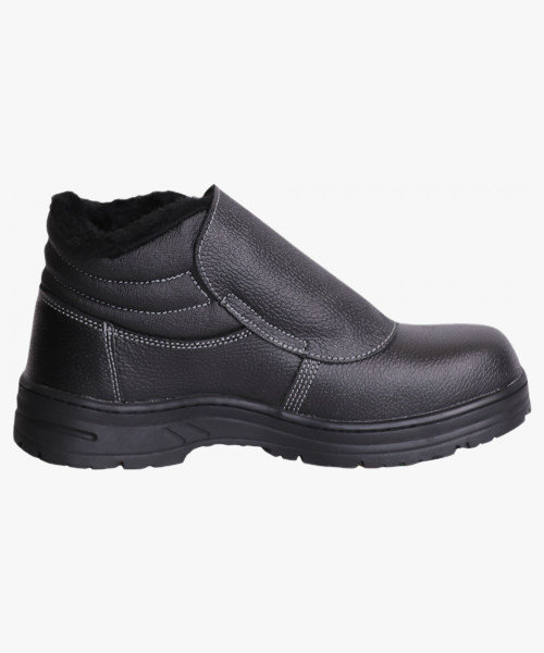 Ботинки сварщика зимние СИРИУС-ТИТАН, кожа, ПКП, иск.мех, Нитрил