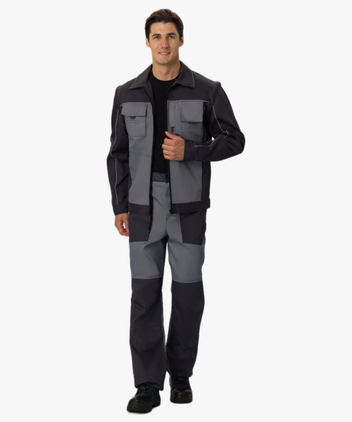 Куртка-трансформер Лидер IMP (тк.Смесовая,240), т.серый/св.серый