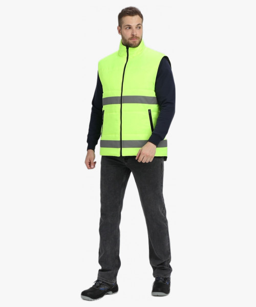 Жилет утепленный сигнальный Ярксион СОП (тк.OxLine,90), лимонный