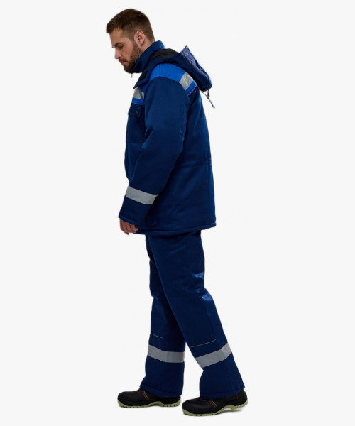 Костюм зимний Буря (тк.Смесовая,210) п/к, т.синий/васильковый